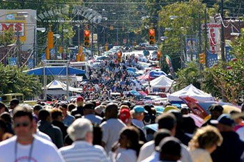 Car show crowd